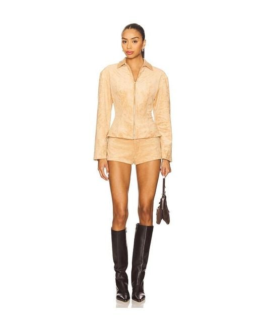 Amanda Uprichard Multicolor X Revolve Caresse Suede Shorts