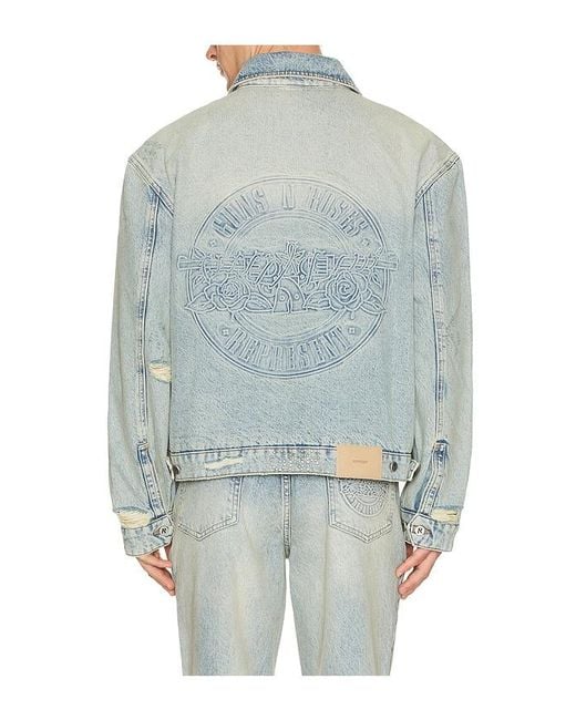 Represent Blue X Guns N' Roses Denim Jacket for men