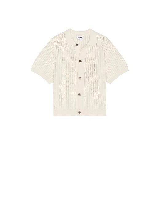 Obey White Dez Sweater Shirt for men