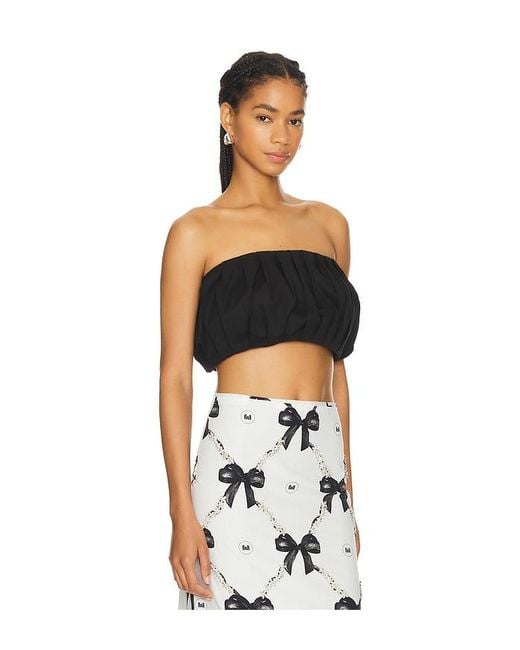 Milkwhite Black Mini Peplum Top