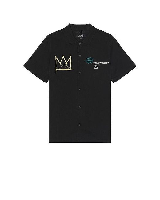 Roark Black Gonzo Basquiat Short Sleeve Shirt for men