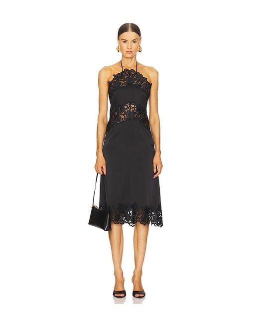 L'academie Black Adira Midi Dress