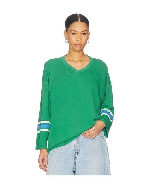 Daydreamer Green Solid Hockey Jersey Tee