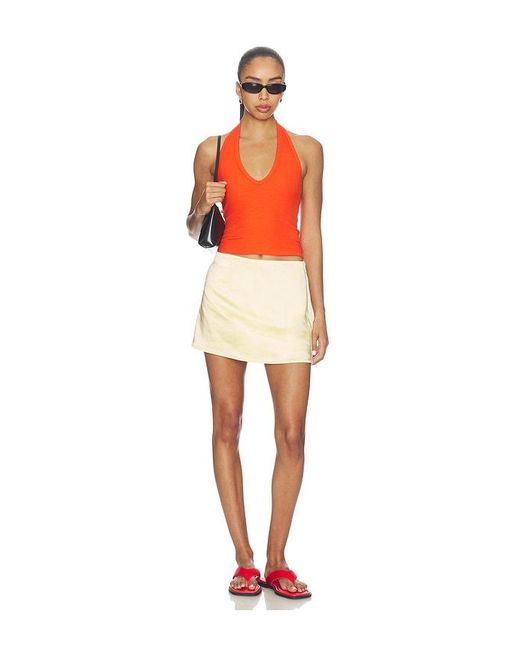 SNDY'S White Anise Micro Mini Skirt