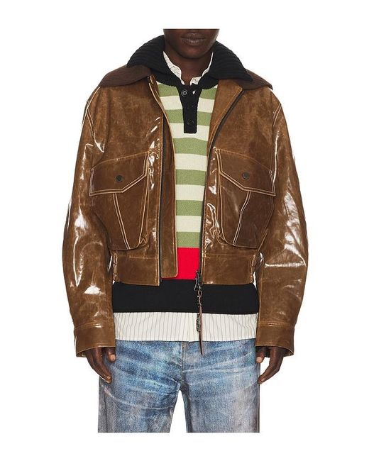 ANDERSSON BELL Brown Mikoos 26 Bomber Jacket for men