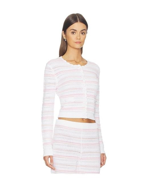 LoveShackFancy White Dessa Cardigan