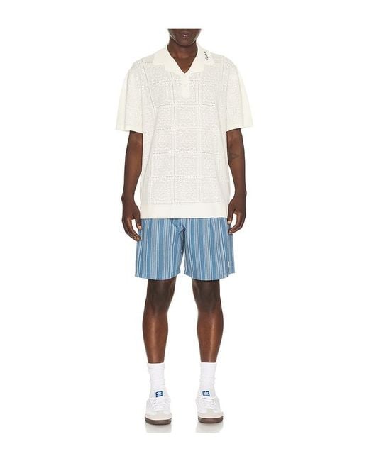 Malbon Blue Resort Crochet Polo for men