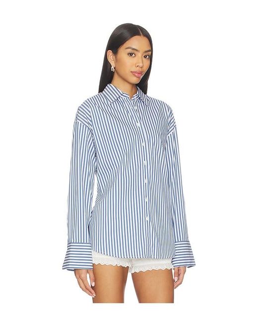 GOOD AMERICAN Blue Oversized Shirt
