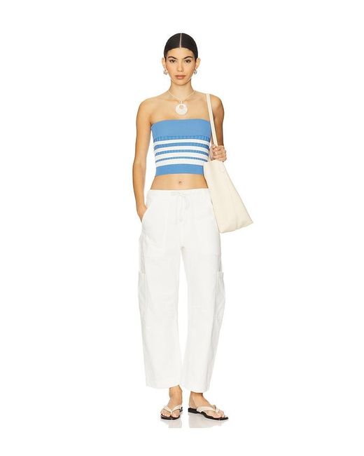 BUSTIER MARNIE en Blue Solid & Striped