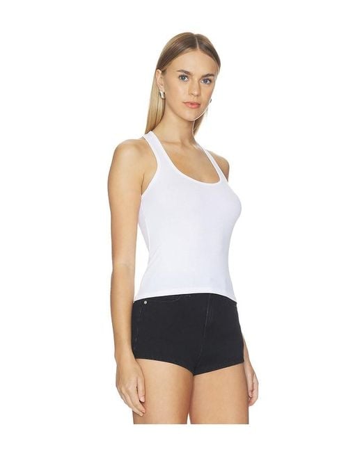 Commando White Better Than Basic Rib Racerback Top