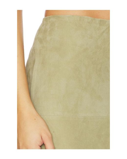 SRG Green Sonya Suede Skirt