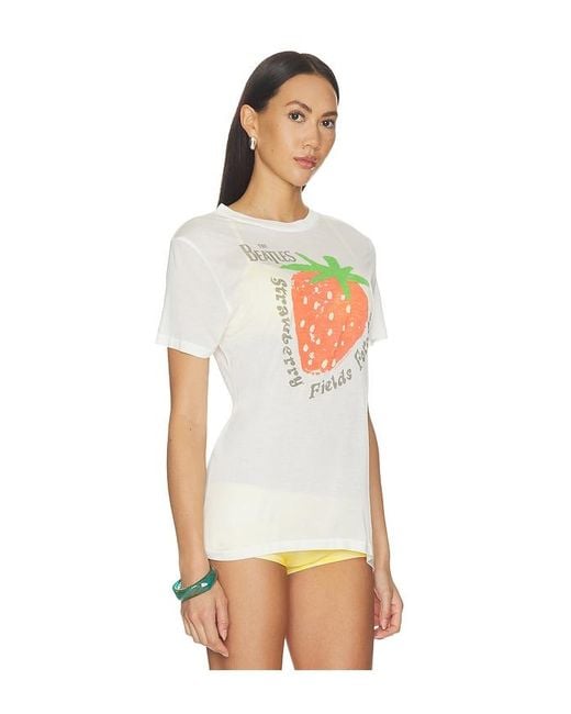 Junk Food Multicolor The Beatles Strawberry Fields Tee