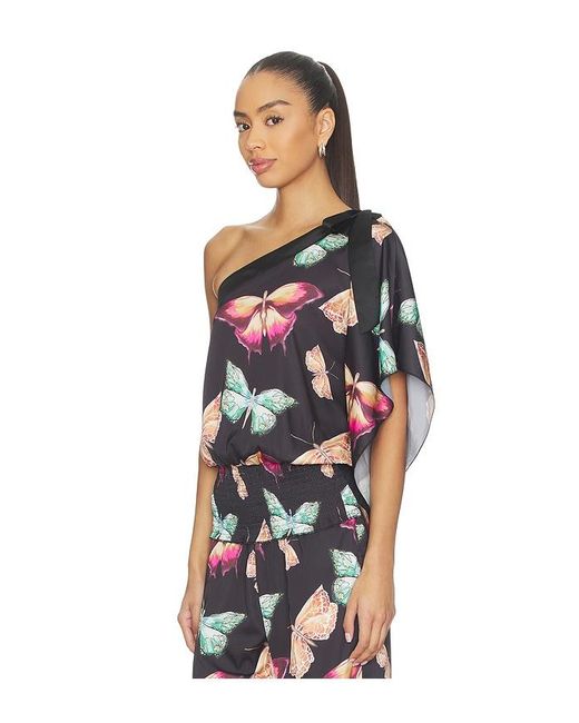Juliet Johnstone White Mariposa One Shoulder Top