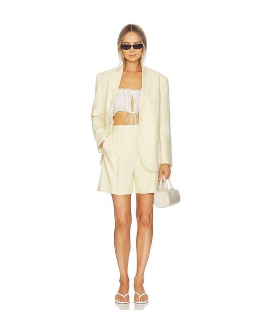 Anine Bing Natural Quinn Blazer