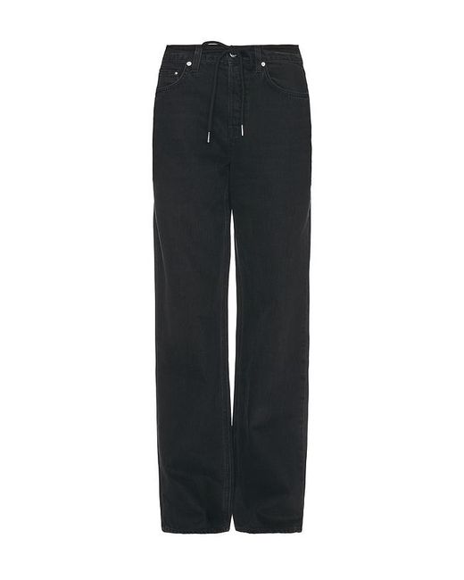 GRLFRND Black Bella Low Rise Boyfriend Drawstring