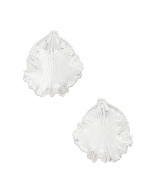 Cult Gaia White Iris Earring