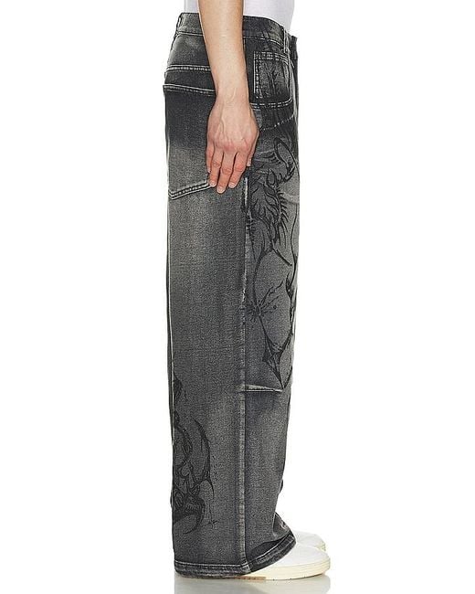 Jaded London Gray Lazy Willy Denim Jeans for men