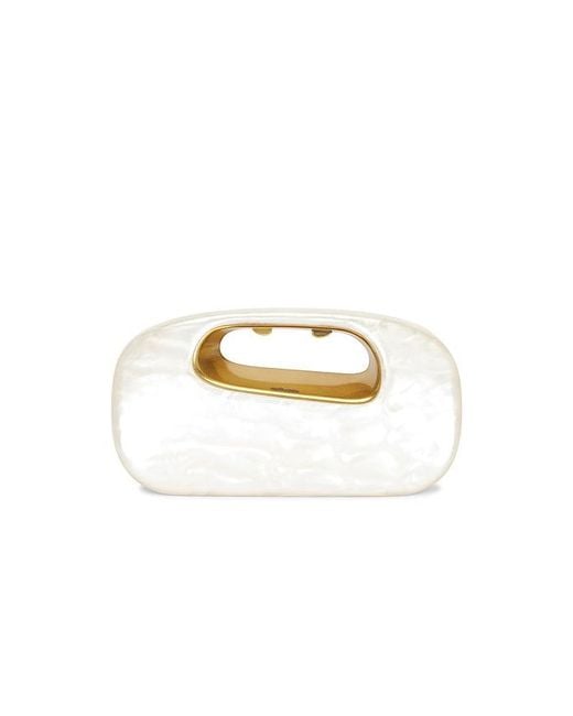 Cult Gaia White Amara Clutch