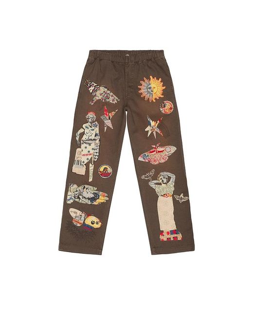 Samuel Zelig Brown Collage Pant for men