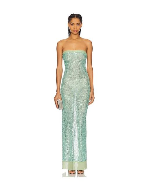 Maxivestido Elizabeth En Color Azul Cerceta Talla En Fait Par Foutch de color White