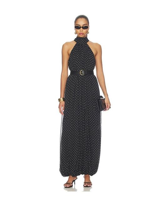 ROTATE BIRGER CHRISTENSEN Blue Chiffon Balloon Jumpsuit