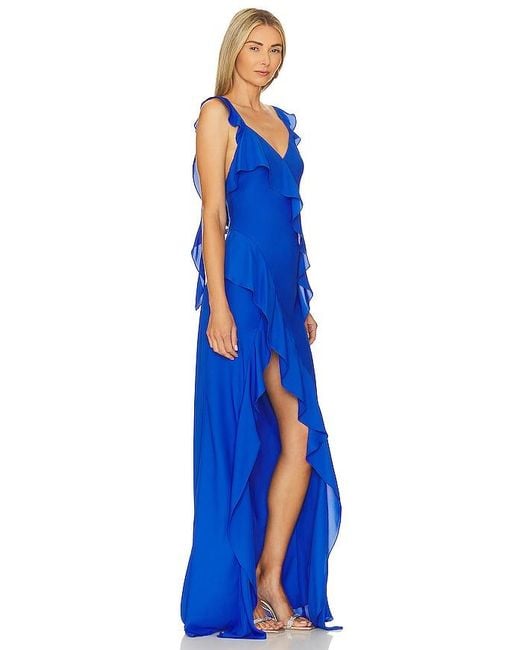 Amanda Uprichard Blue Cantara Gown