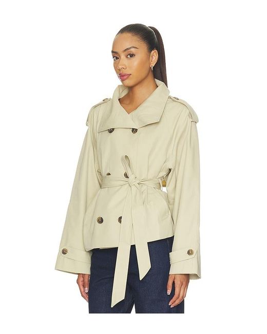Elodie the Label Natural Saint Cropped Trench Jacket