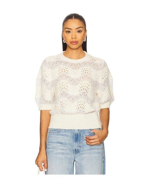 Mother White The Podwer Puff Sweater