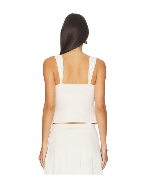 Susana Monaco White Wide Angle Strap Tank Top