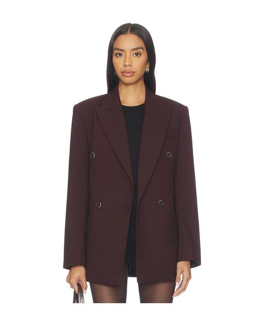 Helmut Lang Purple Double Breasted Belt Blazer