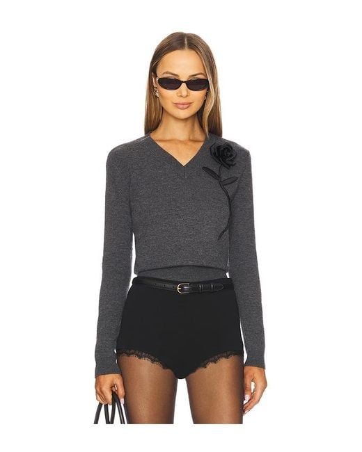 Self-Portrait Black Rose Jumper