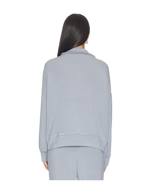 Varley Blue Hawley Half Zip Sweat