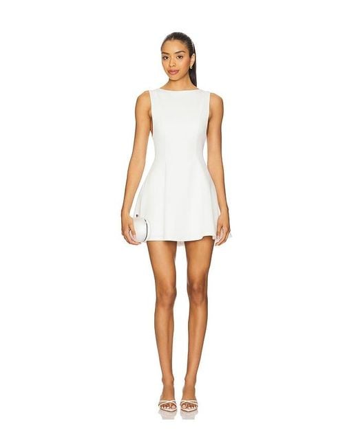 ALL THE WAYS White Sonya Flare Mini Dress