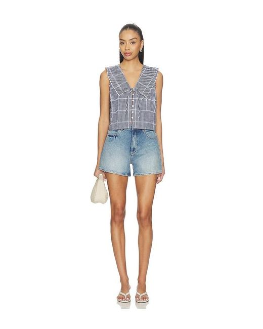 Free People Blue Waiting For Me Top