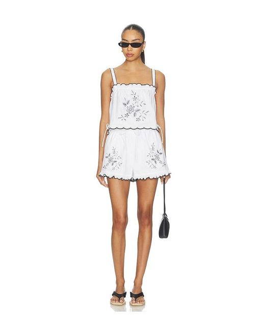 Astr White Sadie Shorts
