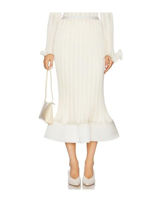 Falda Midi Hollis En Talla (También En 00, 10, 2) Jonathan Simkhai de color White