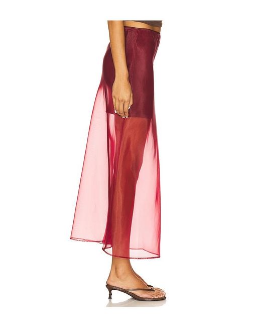 Line & Dot Red X Revolve Denman Midi Skirt