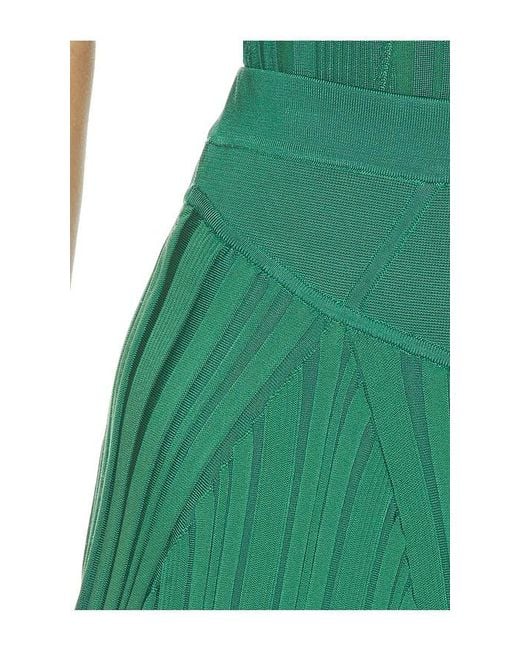 Fleur du Mal Green Rib Flare Skirt