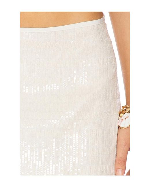 JUPE CHANTEL en Ivory superdown en coloris White