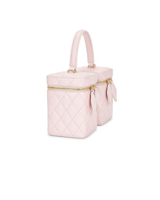 AKNVAS White Rox Mini Quilted Leather Double Box Bag
