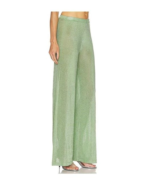 SER.O.YA Green Sheldon Metallic Knit Pant
