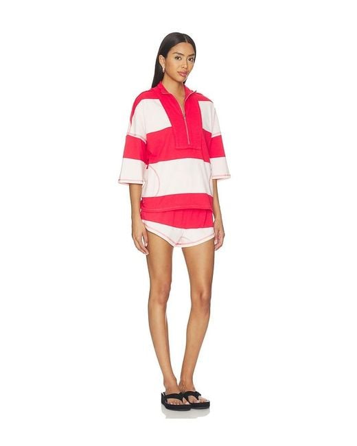 Free People Red X Fp Movement Retro Rugby Set
