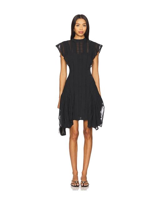 AllSaints Black Fleur Texture Dress