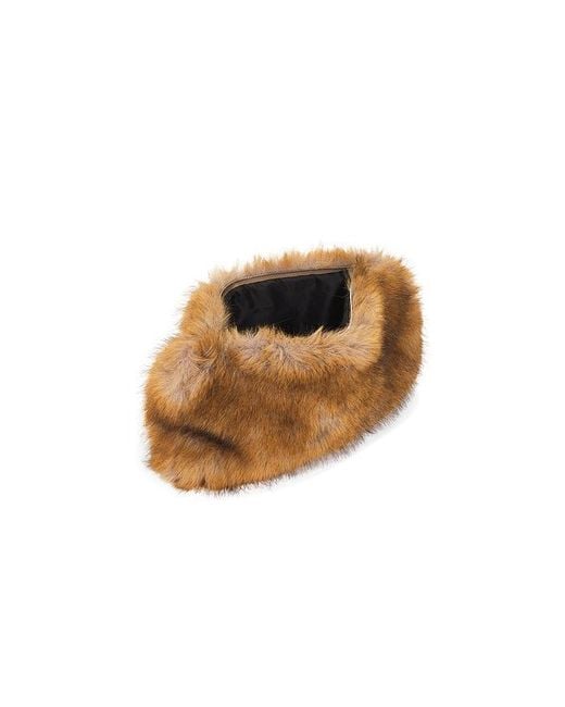 MSGM Brown Fluffy Pouch