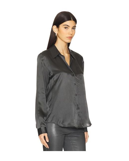L'Agence 'Agence Tyler ボタンフロントブラウス Black