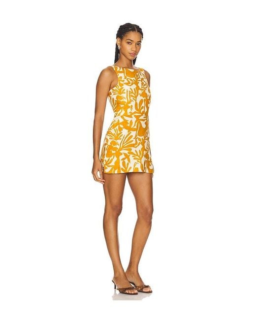 Amanda Uprichard Yellow Avellina Skort Romper