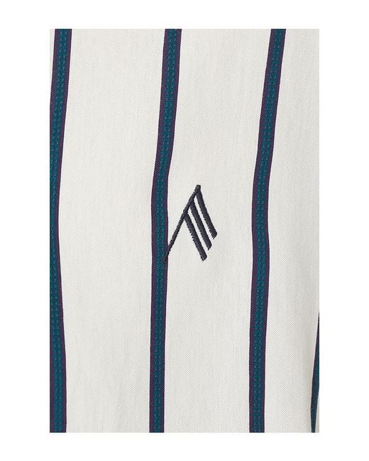 The Attico White Striped Button Down Shirt