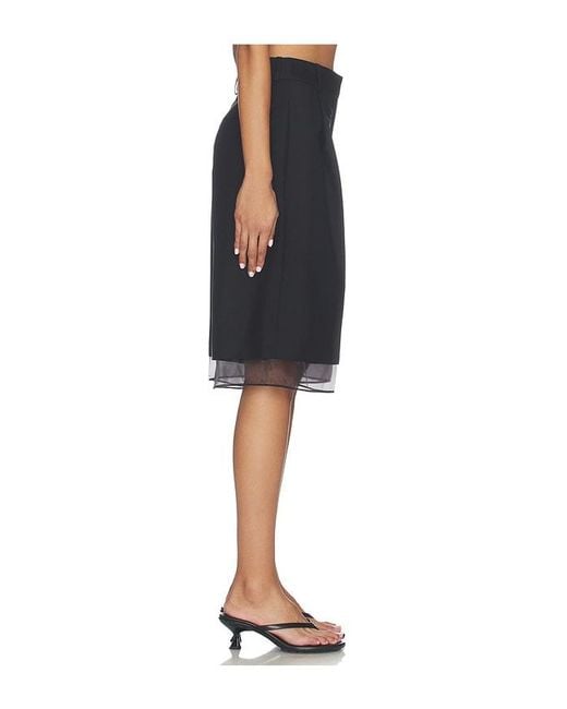 Rohe Black Organza Lined Shorts