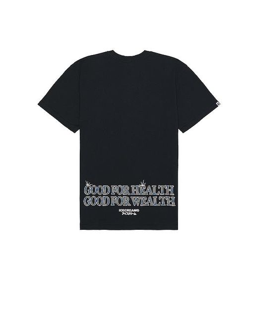 ICECREAM Black Fear Of A Rich Planet Oversized Tee for men