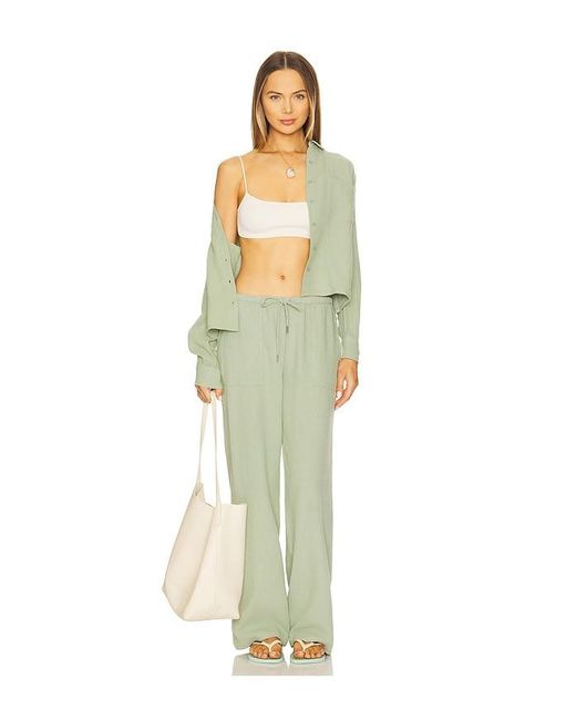 Bobi White Wide Leg Pant